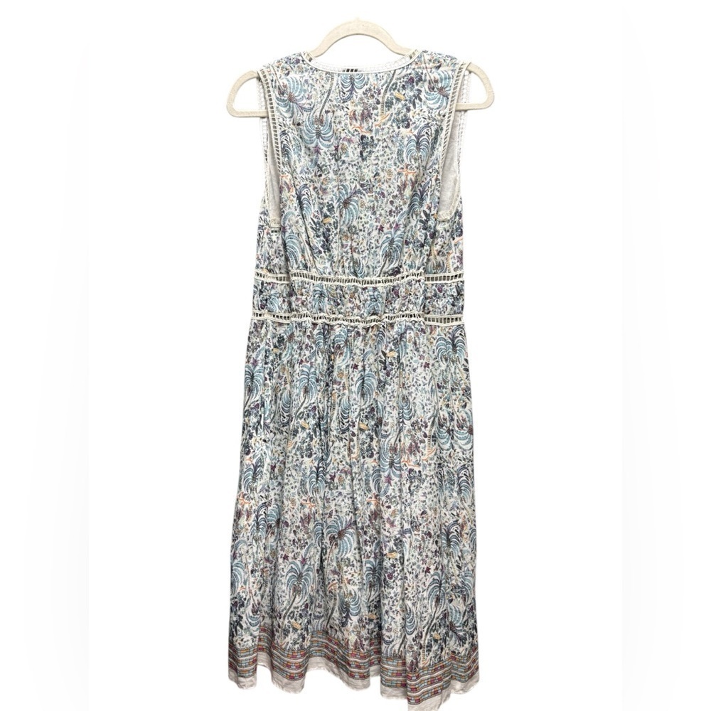 M.S.S.P max studio 100% Cotton Tropical print Midi dress size L - Picture 2 of 12